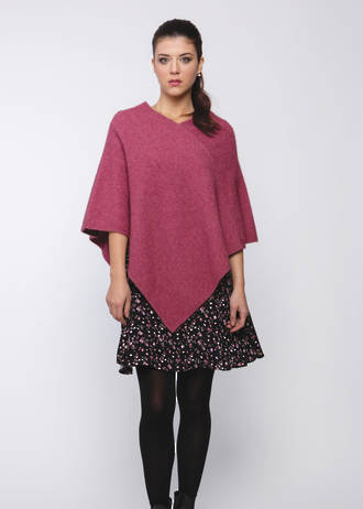 Merino Possum Koru Moss Stitch Poncho